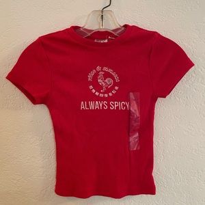 Sriracha Baby Tee Rib Knit